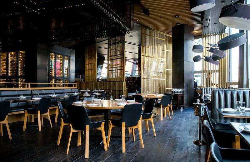 Interior of a newly built restaurant location ready for opening